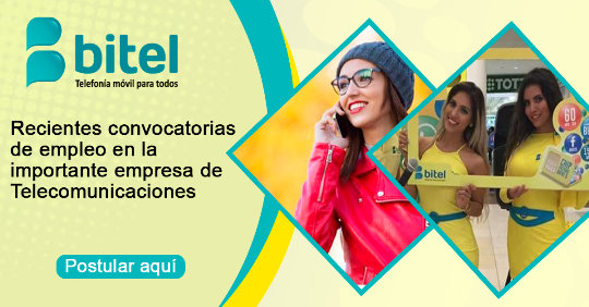 Bitel, Telecomunicaciones, empleos en Bitel