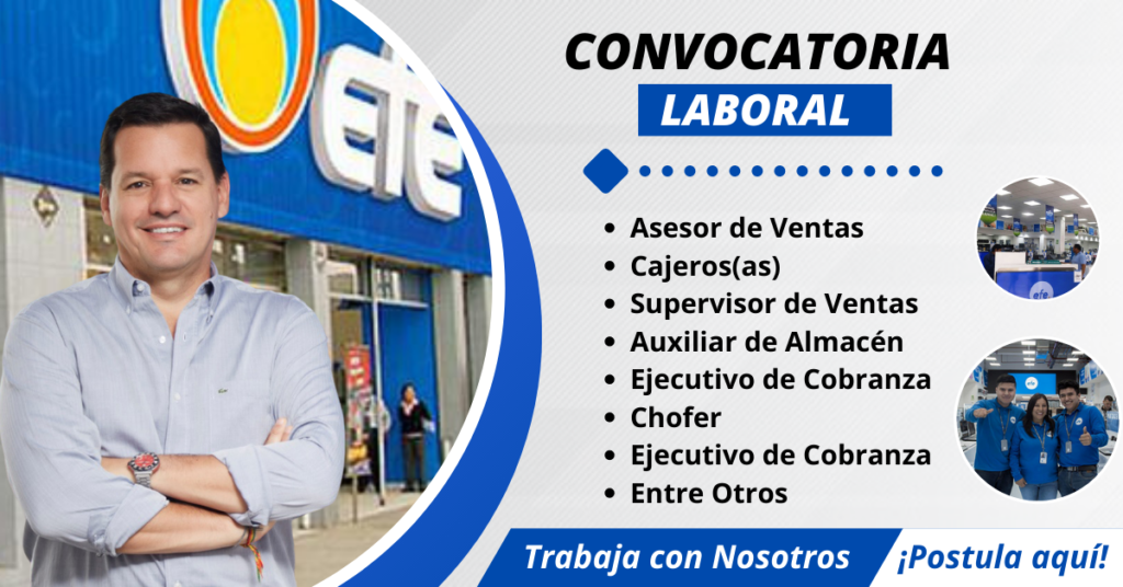 OPORTUNIDAD LABORAL EN GRUPO EFE, EMPLEOS EN TIENDAS EFE, TRABAJOS EN TIENDAS EFE, CONVOCATORIA PARA VENDEDORES