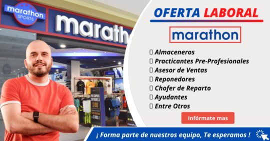 TRABAJAR EN MARATHON, EMPLEOS EN MARATHON, MARATHON TRABAJADORES, VENDEDORES MARATHON, OFERTA LABORAL MARATHON