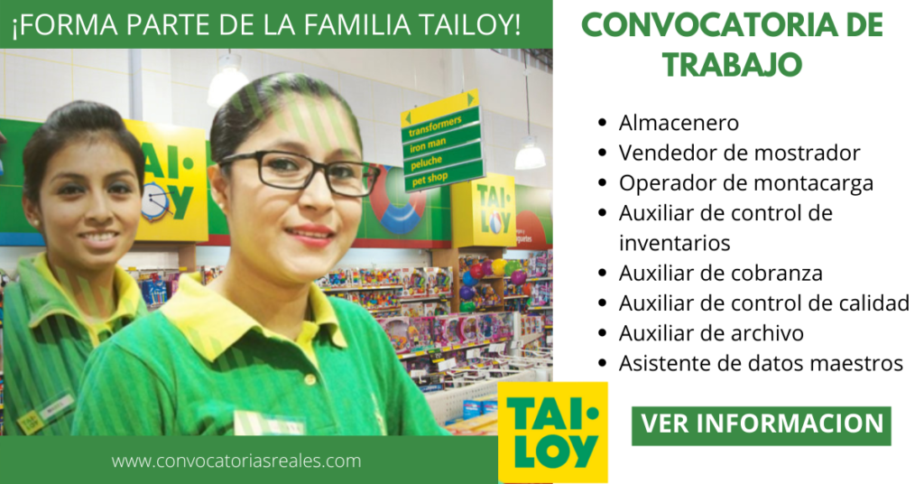 CONVOCATORIA DE TAILOY