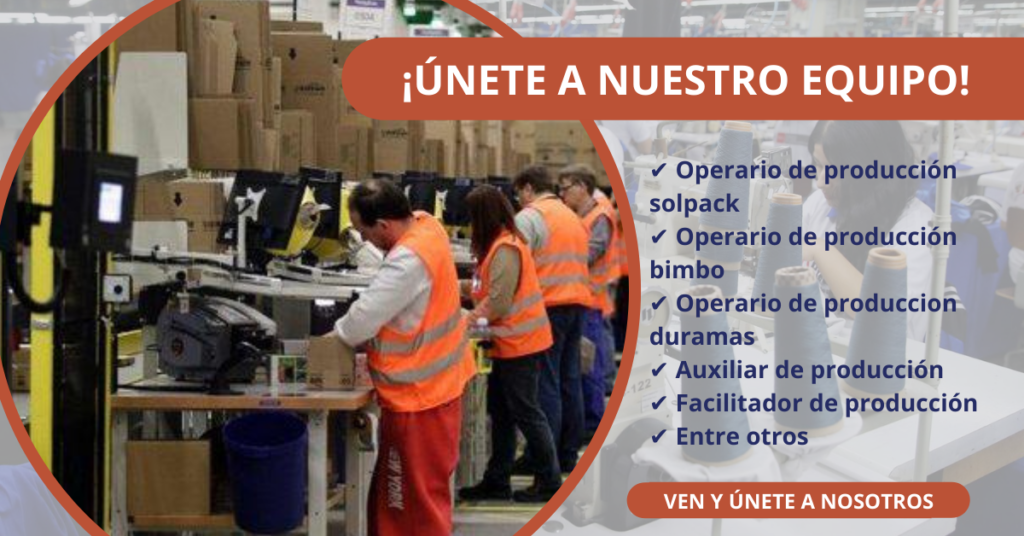 CONVOCATORIA LABORAL DE OPERARIOS DE PRODUCCIÓN