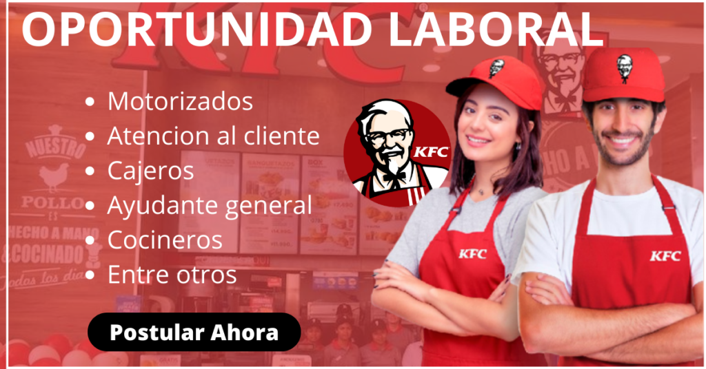 CONVOCATORIAS DE TRABAJO KFC